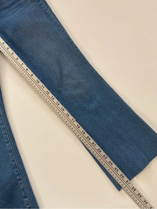 Madewell Jeans Womens 29 Mid Rise Kick Out Crop Stretch Raw Hem - Picture 11 of 12